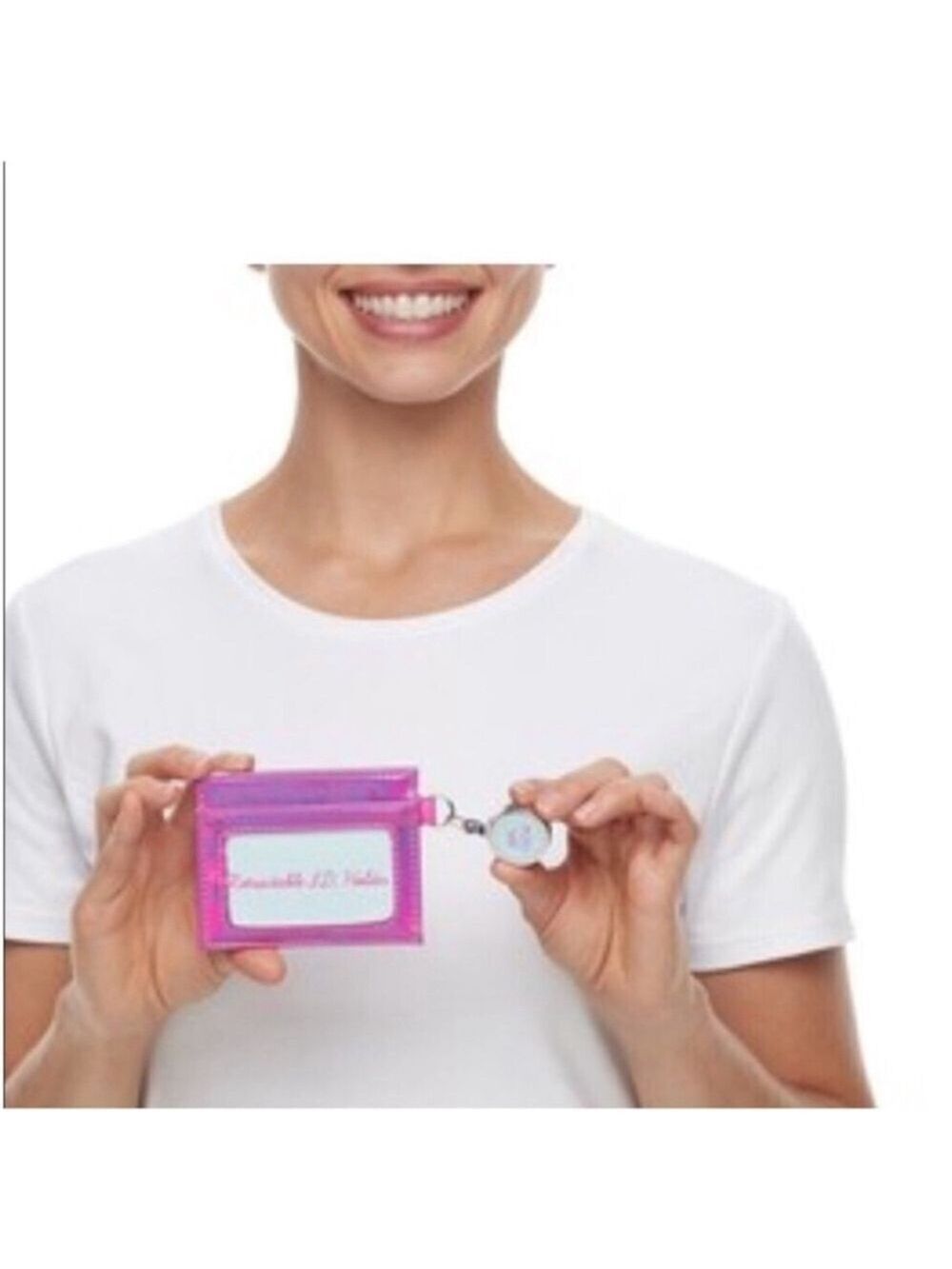 Kohl's Woman' or student retractable ID case attached retractable clip - Picture 2 of 11